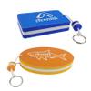 Riverruns Floating Key Ring Glow in Dark Lightweight Water Buoyant Key chain, Boat Kayak Key Chains for Water Sports (Orange & Blue-Large-2packs) view 1
