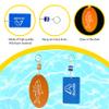 Riverruns Floating Key Ring Glow in Dark Lightweight Water Buoyant Key chain, Boat Kayak Key Chains for Water Sports (Orange & Blue-Large-2packs) view 2