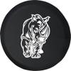 RV Spare Tire Cover - Tire Accessories for Campers, SUVs, Trailers, Trucks, RVs and More | African Rhino Black 27 Inch view 1