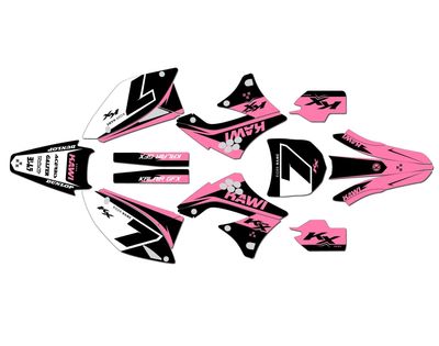 Kalair GFX Graphics Kit for Kawasaki KX450F KX 450F (2009 2010 2011) Legend Series Pink 21 Mil-Dirt bike Custom Racing Graphics Decals Stickers Kit, no-plastics