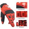 CHCYCLE Dirt Bike Gloves Mountain Bike Motocross Motorcycle Gloves for Men Motorbike ATV Racing Touch Screen Full Finger Glove for Cycling BMX MTB MX Climbing (X-Large, Red) view 2