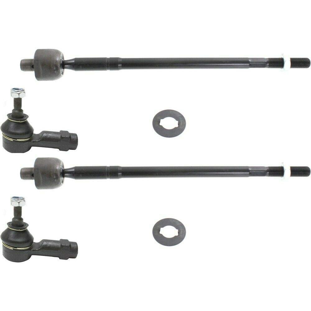 Replacement Tie Rod End Mechanics Choice for 2001-2006 Hyundai Elantra Front Left and Right Inner and Outer