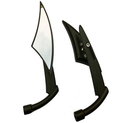 MotorToGo One Pair Black CNC Spear Sickle Mirrors Compatible for 2013 Harley-Davidson Blackline Hard Candy Custom FXS