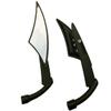 MotorToGo One Pair Black CNC Spear Sickle Mirrors Compatible for 2013 Harley-Davidson Blackline Hard Candy Custom FXS view 1