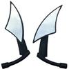 MotorToGo One Pair Black CNC Spear Sickle Mirrors Compatible for 2013 Harley-Davidson Blackline Hard Candy Custom FXS view 2