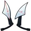 MotorToGo One Pair Black CNC Spear Sickle Mirrors Compatible for 2013 Harley-Davidson Blackline Hard Candy Custom FXS view 3