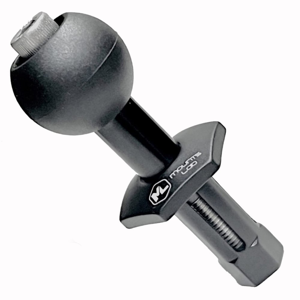 Mounts Lab motomount Ninja- Kawasaki Ninja Motorcycle for 12mm Hexagon Hole Mount/Fork stem Base with 1inch(25mm) TPU Ball- Compatible with Phone/Camera/GPS Mount(Adapter)