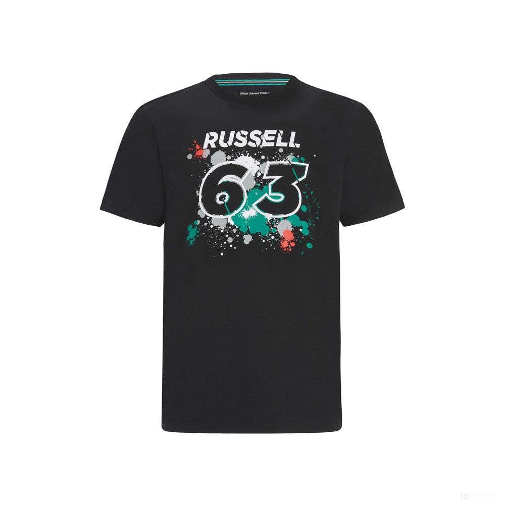 Mercedes AMG Petronas Formula One Team - Official Formula 1 Merchandise Collection - George Russell Kids #63 T-Shirt - Black - Size: S (9/10 Years)