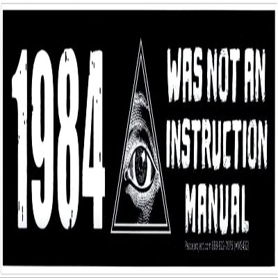 1984 was Not an Instruction Manual Small Laptop Car Bumper Sticker Water Bottle Decal 6.5-by-1.75 Inches (Vinyl Sticker)