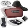 Advanblack King Tour Trunk Pack Backrest Pad Fit For Color-Matched '97-'22 Harley Touring Street Electra Road King Road Glide Street Glide 2011 12 13 14 15 16 17 18 19+ view 1