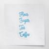 Decal Stickers of Flour Sugar Tea Coffee 2 (Azure Blue) (Set of 2) Premium Waterproof Vinyl Decal Stickers for Laptop Phone Accessory Helmet Car Window Mug Tuber Cup Door Wall - ANDstic110774BE view 1