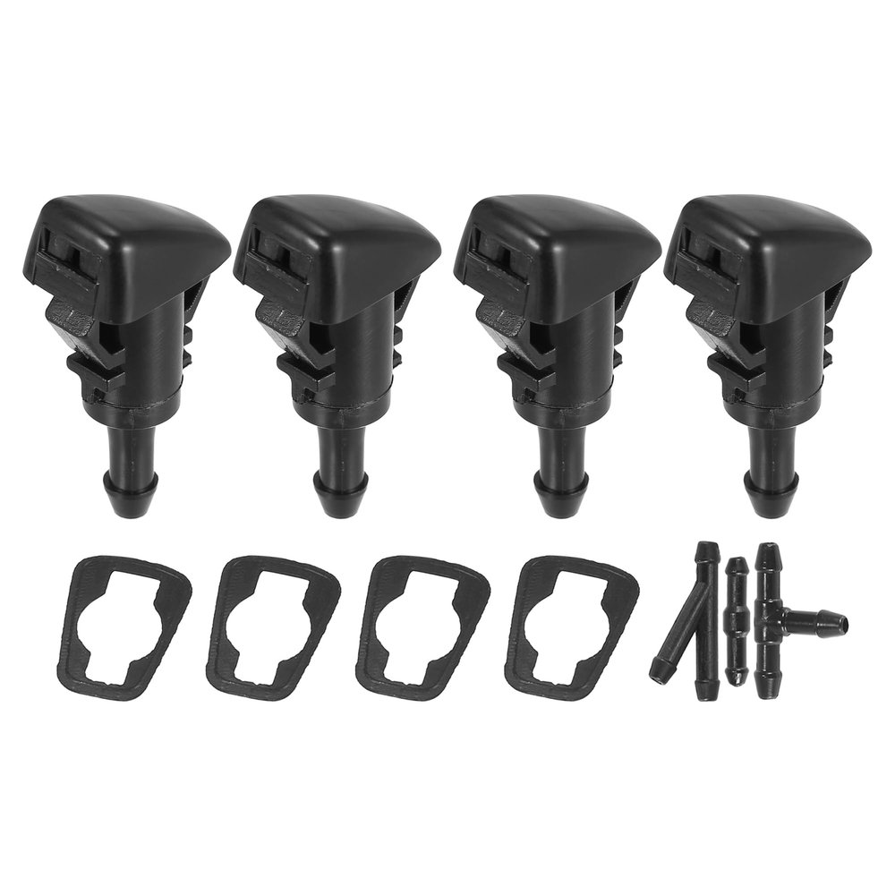 X AUTOHAUX 4pcs Car Front Windshield Wiper Washer Nozzle for Chrysler 200 2011-2014 for Jeep Patriot 2008-2017 68024312AB