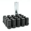 14x1.5 Bulge Acorn Spline Lug Nuts 1.38" 5 Lug Install Kit Black view 1