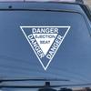 Danger Ejection Seat Warning No Background Decal Sticker Vinyl for Car Boat Laptop Choose Size Color (16'' x 13.9" (40.6cm x 35.2cm), White) view 1