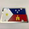 Eurosport Daytona- Compatible with -, Acadiana Flag - Stainless Steel License Plate view 1