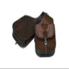 Daarkgreen Leather Western Saddle Bag Dark Brown with Floral Tooling view 2