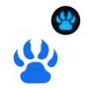 4pcs Reflective Paw Print Stickers, Paw Stickers for Cars, Highly Reflective Stickers Animal Footprint Decals, No Background Vinyl Stickers for Cars Windows Walls Laptops etc (Blue) view 2