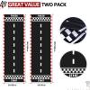 10 Feet Long Racetrack Floor Running Racer Party Decoration Mat Fold Race Tracks Decor Running Mat Drag Car Racer Party Supplies for Road Racing Car Theme Birthday Sport Games, 2 Feet Wide(2 Pcs) view 2
