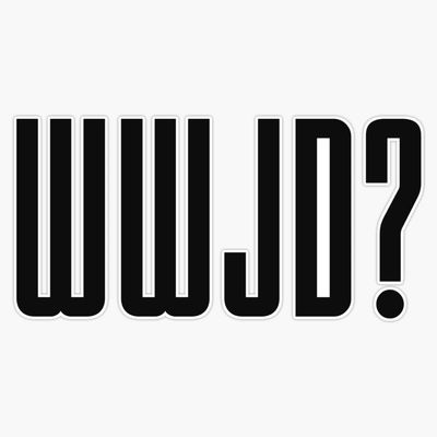 Wwjd ? Bumper Sticker Vinyl Decal 5"
