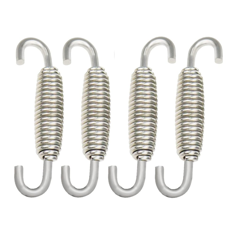AICARS Motorcycle Springs: Stainless Steel Muffler Pipe Springs with Hooks, 58mm for Motorcycle Scooter Snowmobile ATV(4 Pack)