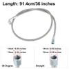 X AUTOHAUX 4AN Turbo Oil Feed Line 36" Length Stainless Steel Braided AN4 90 Degree Straight Hose End Pressure Remote Turbocharger Oil Drain Return Line view 4