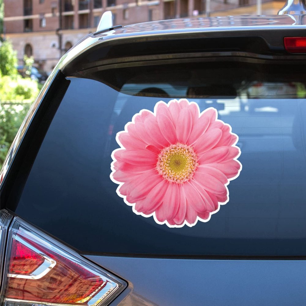 Daisy Flower Collection Daisies Floral Vinyl Decal Sticker for Car Boat Laptop Reflective Glossy Choose Size 032102 (16'' x 15.6" (40.6cm x 39.6cm), Glossy)