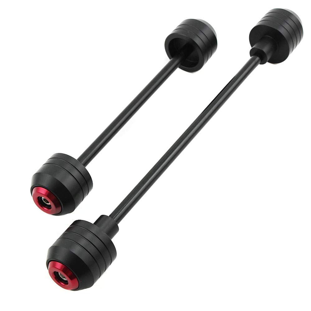 Crash Protector Frame Slider Compatible With NINJA 650 ZX6R ZX10R Z900 RS Z650 ZX14R ZX10RR Front Rear Wheel Axle Fork Swing Arm Crashing Pad Protection Plastic (Red,ZX-6R 2003-2004)
