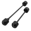 Crash Protector Frame Slider Compatible With NINJA ZX6R ZX10R ZX14R ZX10RR ZX6RR ZZR1400 Front Rear Wheel Axle Fork Swing Arm Crashing Pad Protection Plastic (Black,ZX-10R 2008-2009) view 2