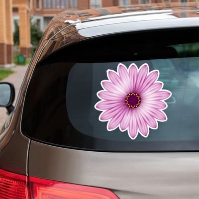 Daisy Flower Collection Daisies Vinyl Decal Sticker for Car Boat Laptop Reflective Glossy Choose Size 032202 (14'' x 13.8" (35.6cm x 35.1cm), Reflective)