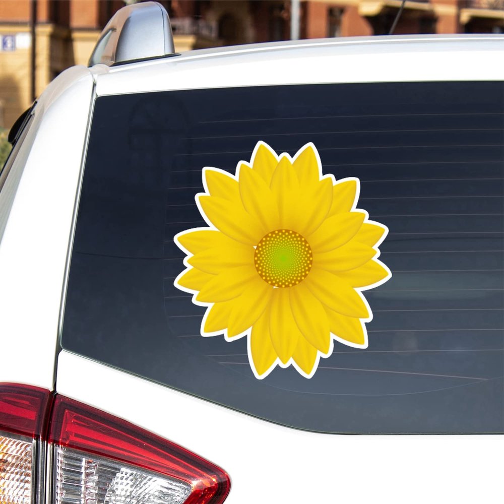 Daisy Flower Collection Daisies Vinyl Decal Sticker for Car Boat Laptop Reflective Glossy Choose Size 032208 (22'' x 20.1" (55.9cm x 51.1cm), Reflective)
