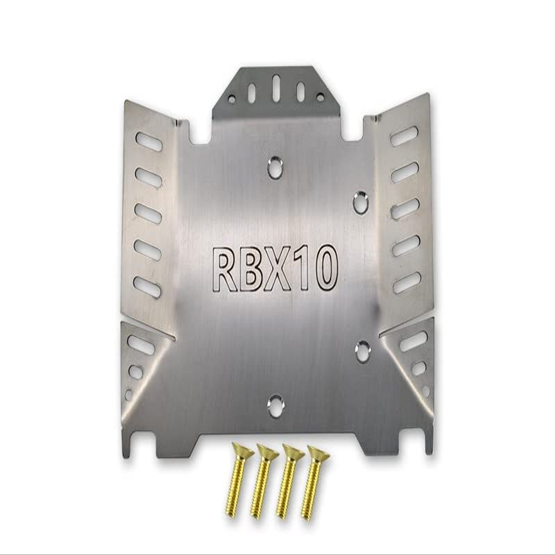 AXIAL RBX10 RYFT Stainless Steel Chassis Protection Plate (Hollow Version) - 5pc set - GPM RBX10ZSP1B