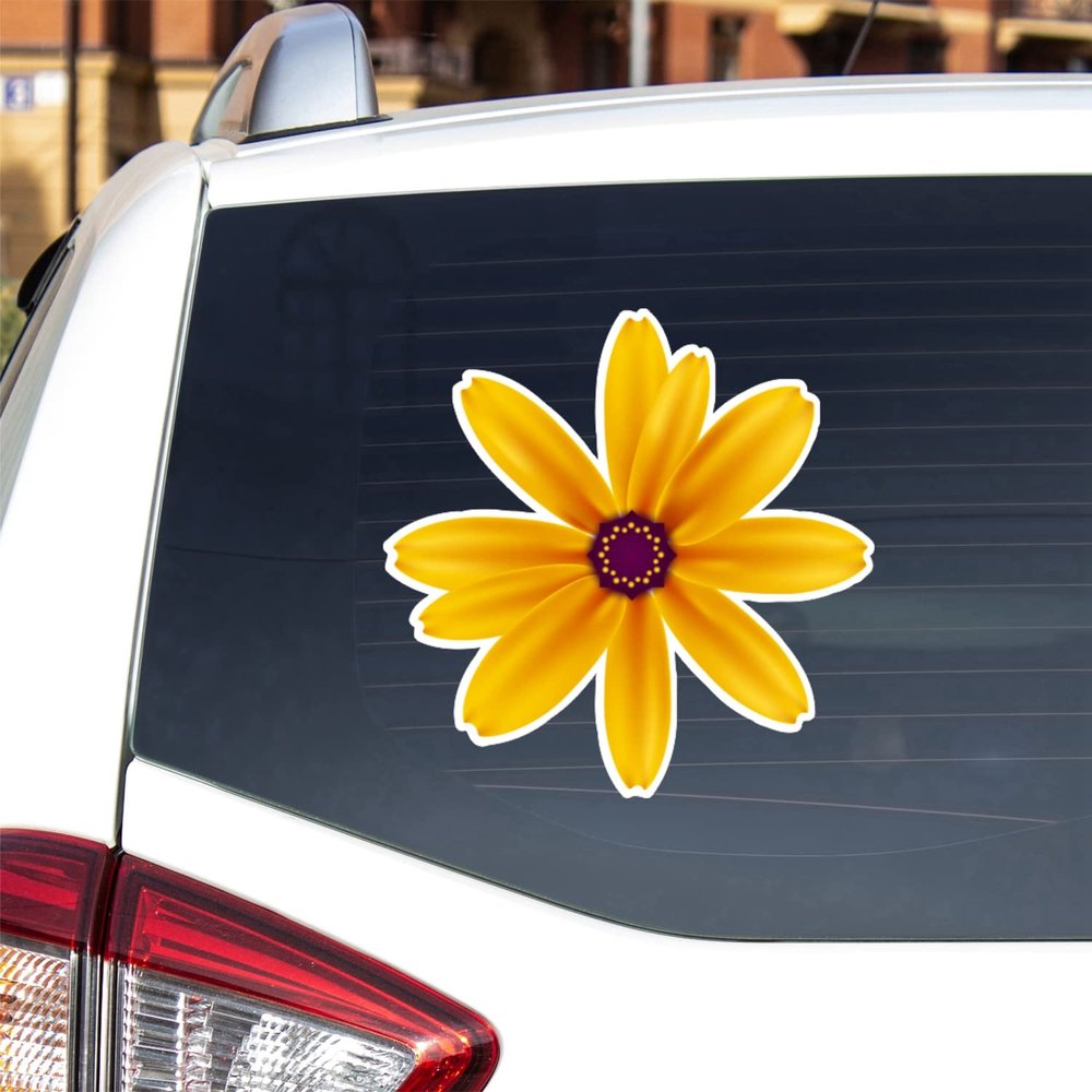Daisy Flower Collection Daisies Vinyl Decal Sticker for Car Boat Laptop Reflective Glossy Choose Size 032203 (18'' x 17.9" (45.7cm x 45.6cm), Reflective)