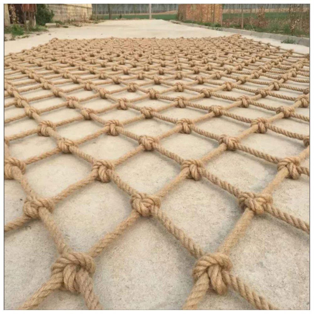 Cargo Net Decor, Treehouse Rope Ladder Truck Trailer Heavy Duty Safety Netting Playground Railing Rope Net Indoor Balcony Fence Stair Protection (Size : 1 * 1m(3 * 3ft))