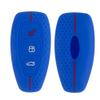 OTMIK Silicone Car Key Cover Case Compatible with Ford Focus Kuga Accessories Soft Car Key Shell 3 Buttons (Blue) view 1