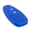 OTMIK Silicone Car Key Cover Case Compatible with Ford Focus Kuga Accessories Soft Car Key Shell 3 Buttons (Blue) view 3