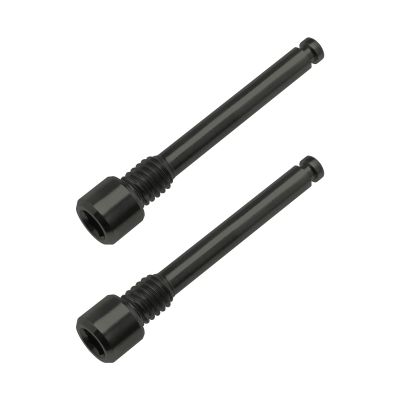 SING F LTD 2PCS M4 Titanium Bolts for Bicycle Disc Brake Pad Threaded Pin Inserts Screw Disc Brake Pad Pin Axle for Threaded Hydraulic Disk Caliper Black
