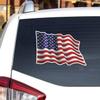 American Flag USA Vinyl Decal Sticker Patriotic Wavy for Car Boat Laptop Reflective Glossy Choose Size (12'' x 8.2" (30.5cm x 20.8cm), Glossy) view 1