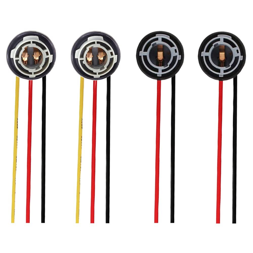 BlyilyB 2PCS 1156 BA15S Sockets For Automotive Cornering Turn Signal Brake Tail Light Bulbs And 2PCS 1157 BAY15D Replacement Sockets for Brake Stop Turn Signal Tail Bulbs