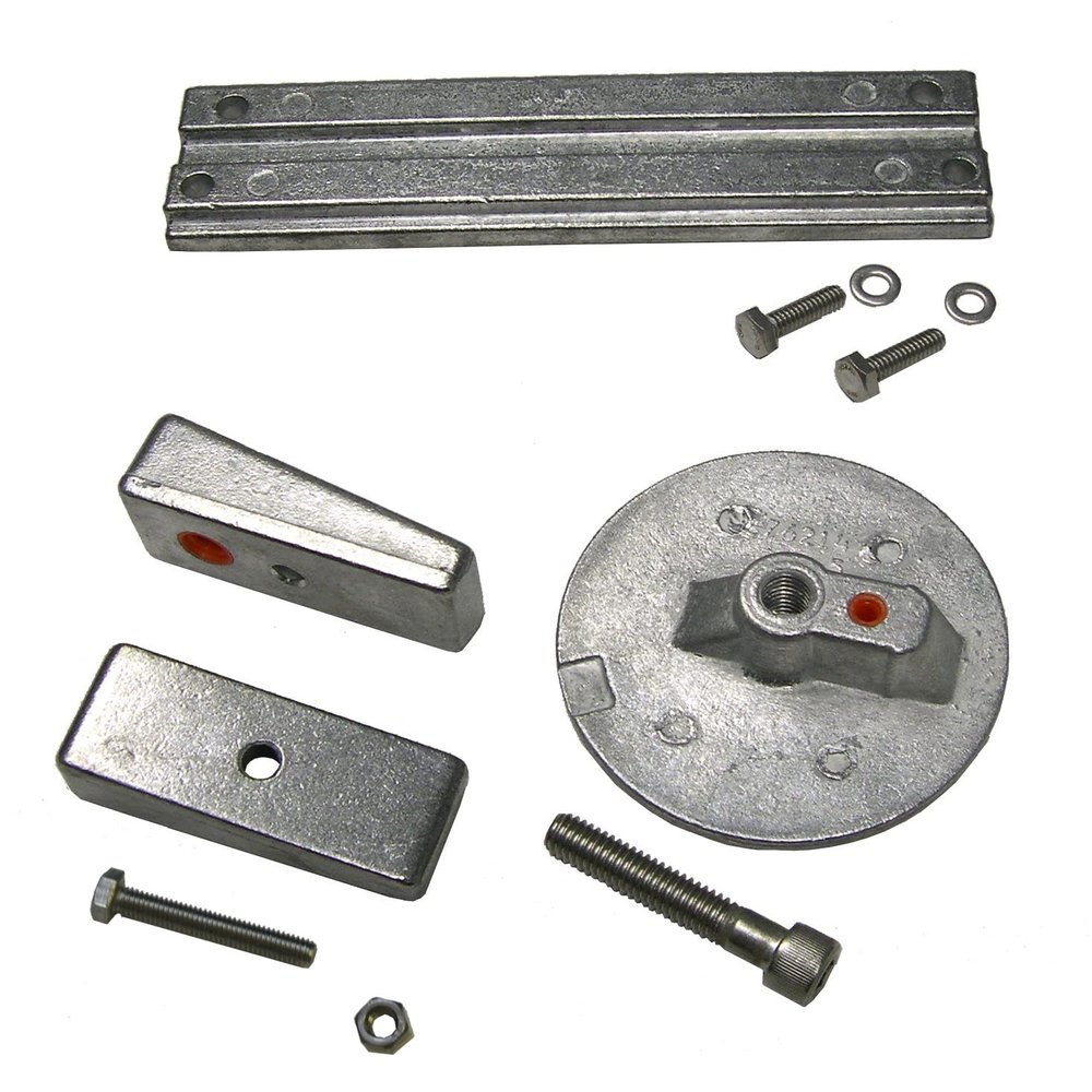 Zinc Anode Kit for Mercury Verado 4 Cylinder Outboards Includes Hardware Replaces Mercury 97-8M0107551, Quicksilver 97-8M0107550, Tecnoseal 20814, Seachoice 95101, Martyr CMVERADO4KITZ