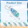 Yinkin 6 Pack Boat Key Floating Keychain Tropical Beach Floating Keychain Oval Buoy Foam Fishing Personalized Key Ring Water for Boating Sailing view 2