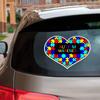 Autism Awareness Support Love Heart Vinyl Decal Sticker for Car Boat Laptop Reflective Glossy Choose Size (8'' x 5.7" (20.3cm x 14.5cm), Reflective) view 1