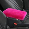 IRIWOOL Sheepskin Armrest Cover Auto Center Armrest Cover Car Soft Console Pad, Fluffy Wool Auto Center Console Cover for Most Car Arm Rest Decoration Protector 7 x 13 Inch (Shearling, Deep Rose) view 1