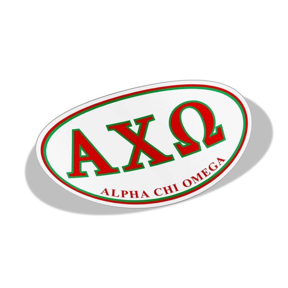 Alpha Chi Omega Greek Letter Oval Decal