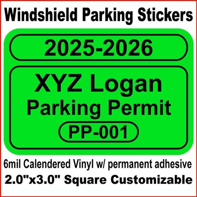 Car Parking Permit - Custom Red (100)
