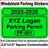 Car Parking Permit - Custom Red (100) view 1