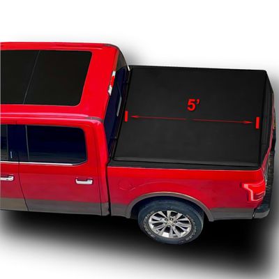 OSOBAK Soft Roll Up 5.0' Truck Bed Cover Compatible for 2016-2026 Toyota Tacoma Short Vinyl Pickup Tonneau Cover with Deck Rail System Only