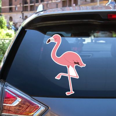 Flamingo Pink Vinyl Decal Sticker for Car Boat Laptop Reflective Glossy Choose Size 032804 (24'' x 15.5" (61cm x 39.4cm), Reflective)