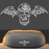 Avenged Sevenfold A7X Death Bat Metal Band Vinyl Decal Sticker (8" x 3.5", Metallic Silver) view 1