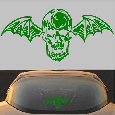 Avenged Sevenfold A7X Death Bat Metal Band Vinyl Decal Sticker (12" x 5.25", Green)