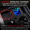 Braveking1 Wireless Car Charger Compatible with BMW X5 X6 X5M X6M 2020-2022 Center Console Accessory Panel, 15W Qi Fast Charging Phone Pad for F85/F86 Support Original NFC, size view 2